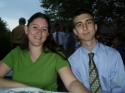 My Fiance and I at a friend's wedding.